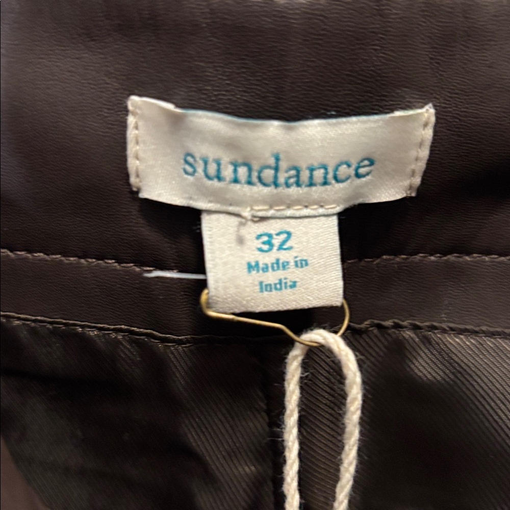 Sundance Women’s Brown Soft Leather Ankle Pants Sz. 32 - NWT - Picture 8 of 14